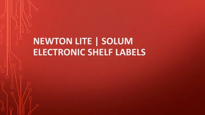 newton lite solum electronic shelf labels