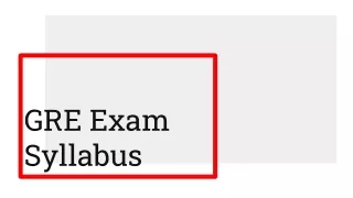 gre exam syllabus