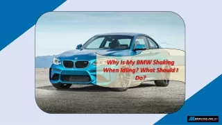 Why Is My BMW Shaking When Idling, What Should I Do.
