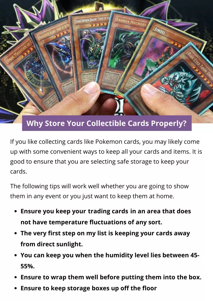 why store your collectible cards properly