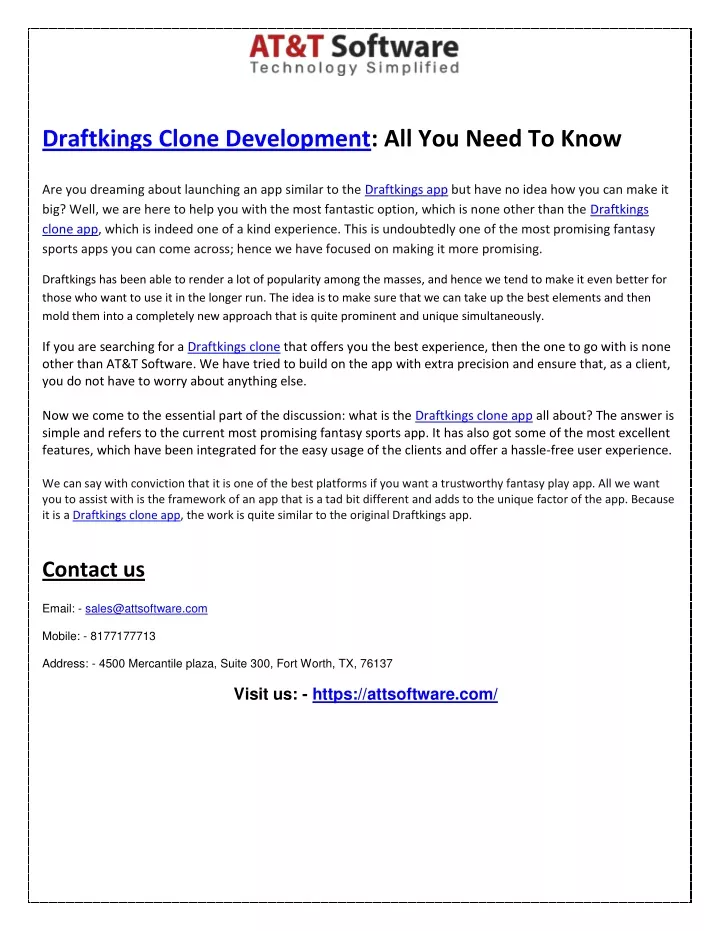 draftkings clone development all you need to know