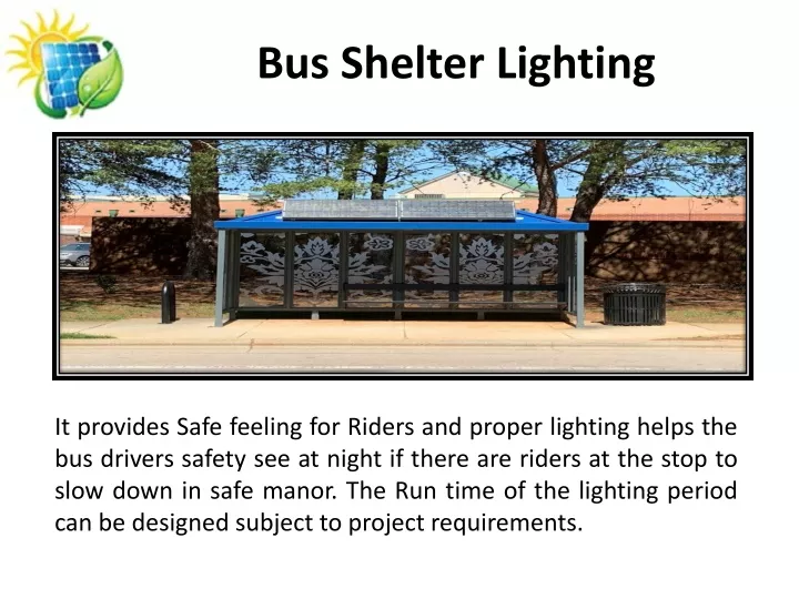 bus shelter lighting