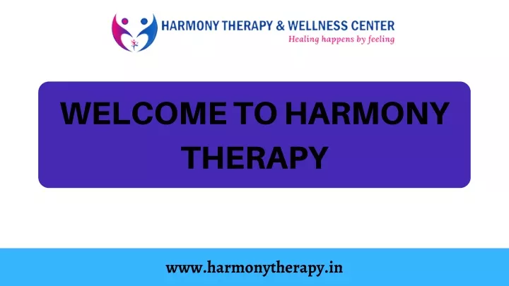 welcome to harmony therapy