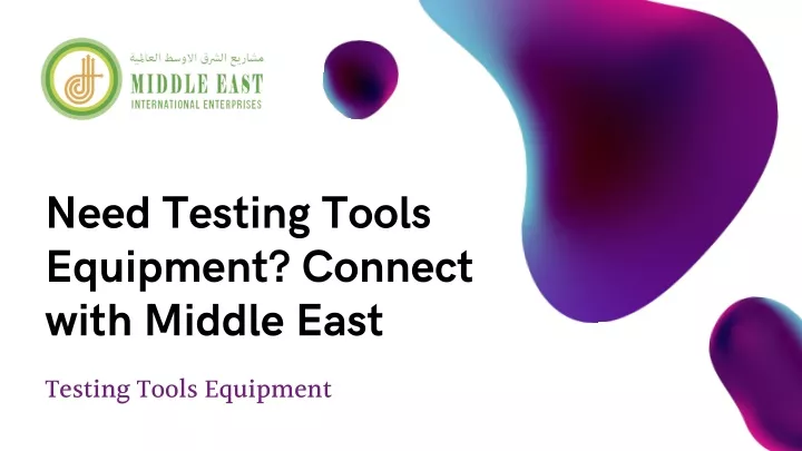 need testing tools equipment connect with middle