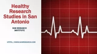 Healthy Research Studies in San Antonio