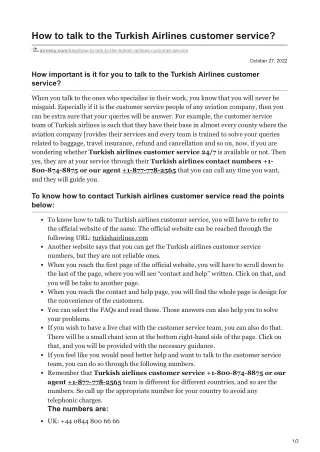 how to talk to the turkish airlines customer