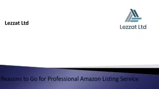Reasons to Go for Professional Amazon Listing Service