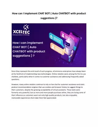 how can i implement chat bot auto chatbot with