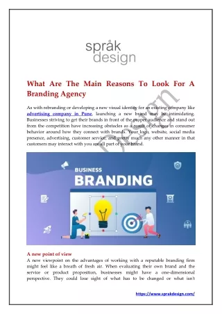 What Are The Main Reasons To Look For A Branding Agency