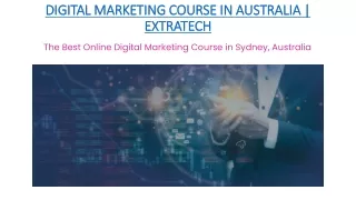 Digital Marketing Course in Australia | Extratech