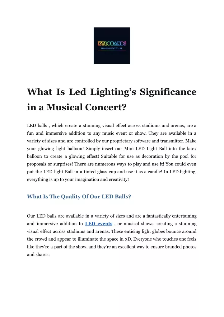 what is led lighting s significance