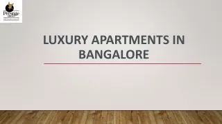 Luxury Apartments in Bangalore