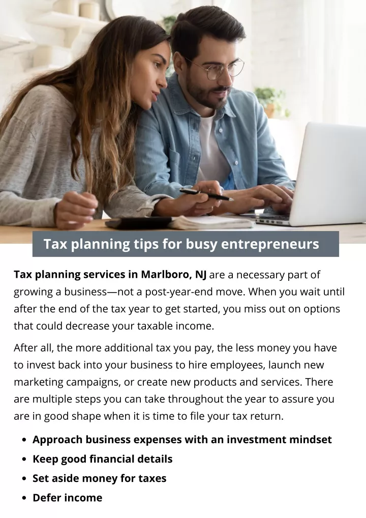 tax planning tips for busy entrepreneurs