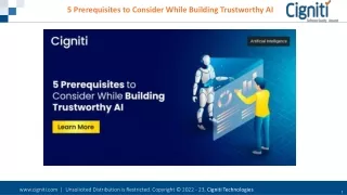 5 Prerequisites to Consider While Building Trustworthy AI