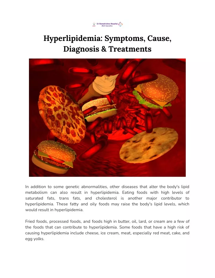 hyperlipidemia symptoms cause diagnosis treatments