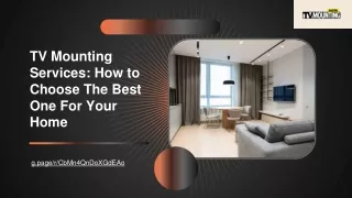 tv mounting services how to choose the best