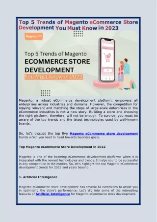 magento a robust ecommerce development platform