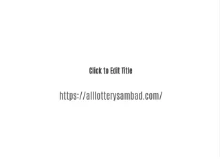alllotterysambad