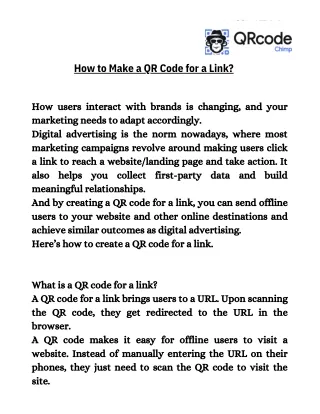 How to Make a QR Code for a Link