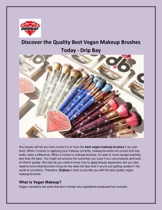 Best Vegan Makeup Brushes - Drip Bay