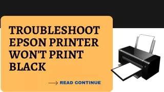 Troubleshooting Methods to Fix Epson Printer not Printing Black Ink Issue