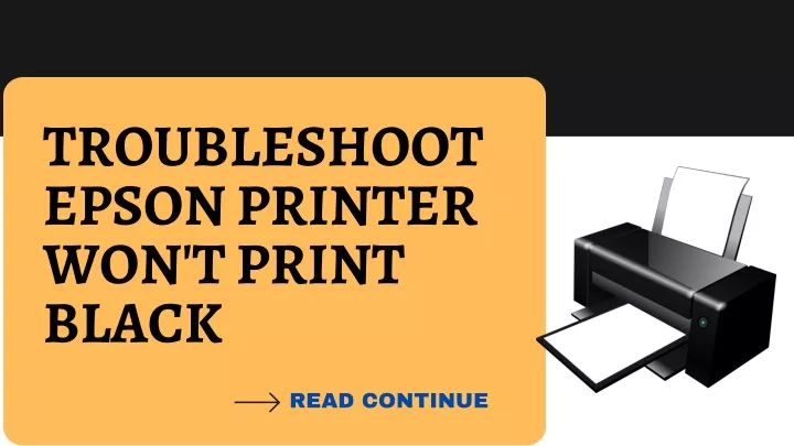 troubleshoot epson printer won t print black