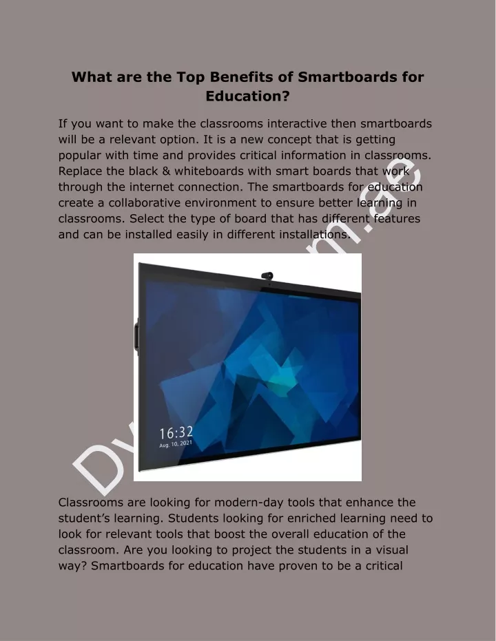 what are the top benefits of smartboards