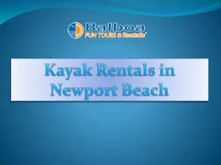 Kayak Rentals in Newport Beach
