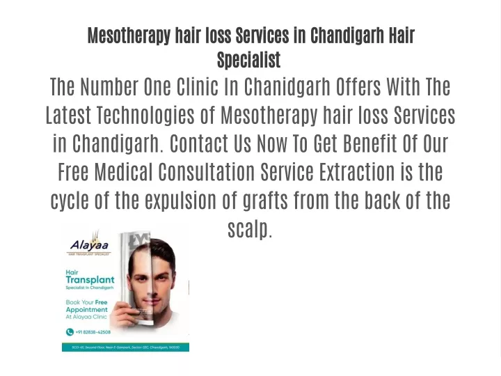 mesotherapy hair loss services in chandigarh hair