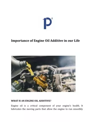 Importance of Engine Oil Additive in our Life