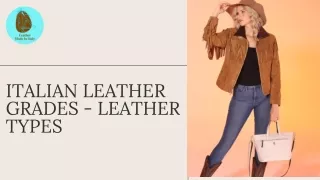 Italian Leather Grades - Leather Types