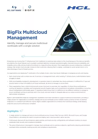 bigfix multicloud management