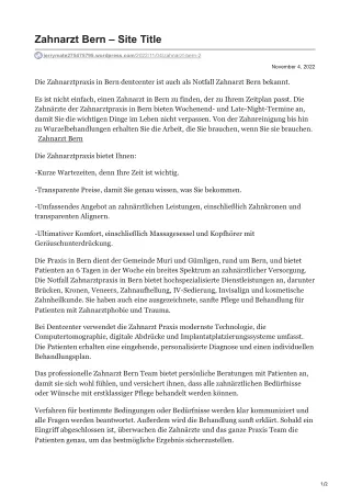 zahnarzt bern site title