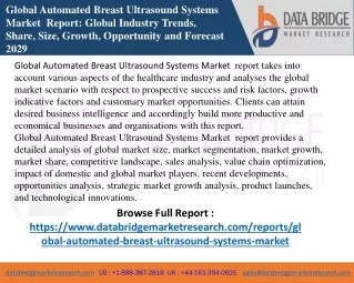 Global Automated Breast Ultrasound Systems Market  report pdf