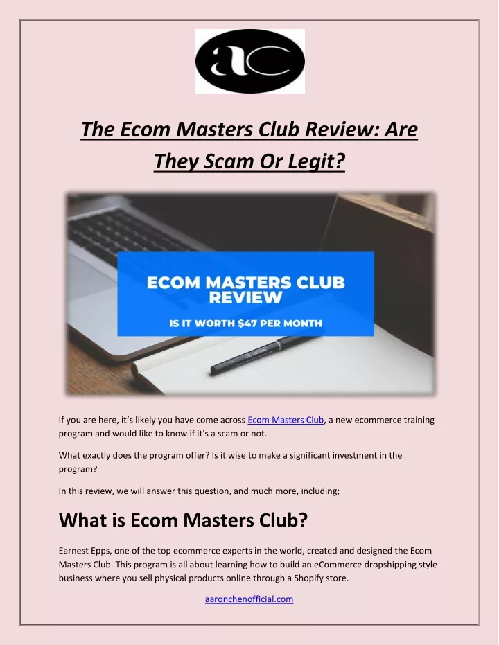 the ecom masters club review are they scam