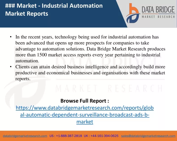 market industrial automation market reports