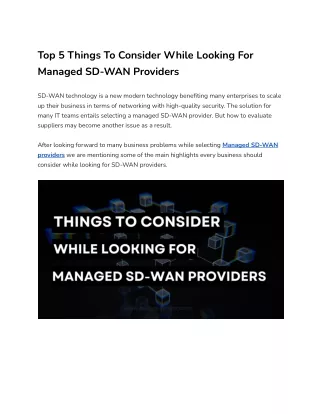 top 5 things to consider while looking