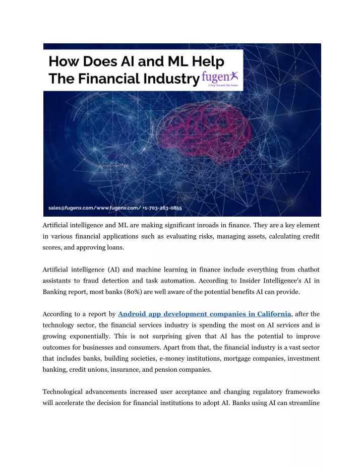artificial intelligence and ml are making