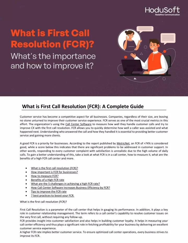 what is first call resolution fcr a complete guide