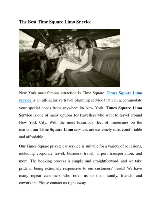 Times Square Limo Service