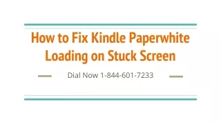 how to fix kindle paperwhite loading on stuck screen
