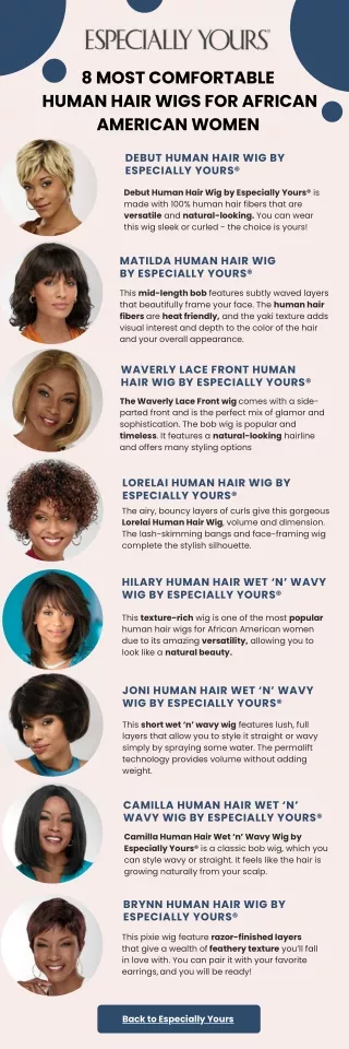 8 Most Comfortable Human Hair Wigs For African American Women