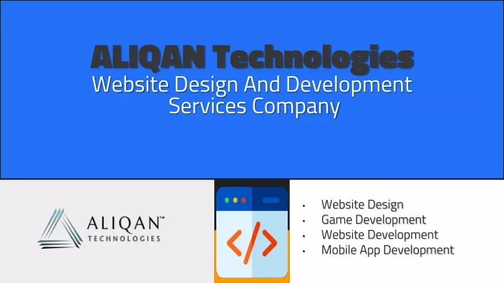 aliqan technologies website design and development services company