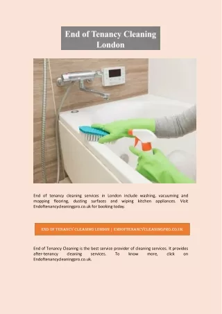 End of Tenancy Cleaning London  Endoftenancycleaningpro.co.uk
