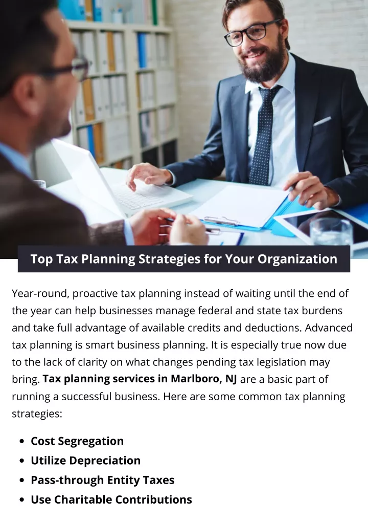 top tax planning strategies for your organization