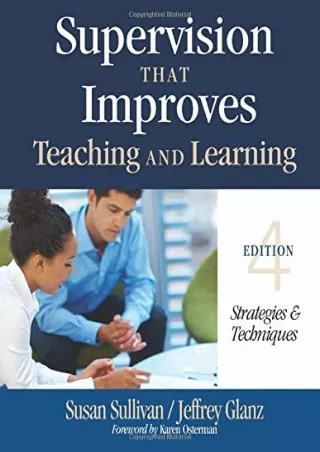 DOWNLOA T  Supervision That Improves Teaching and Learning Strategies and