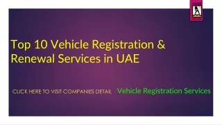 Vehicle Registration Services