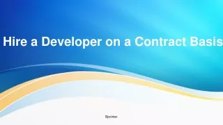 hire a developer on a contract basis