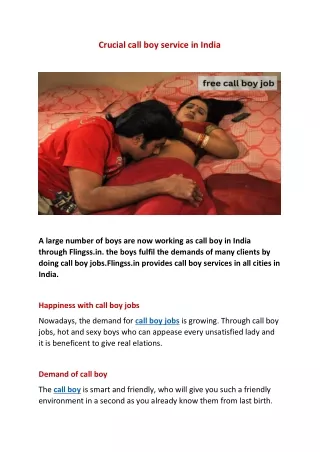 crucial call boy service in india