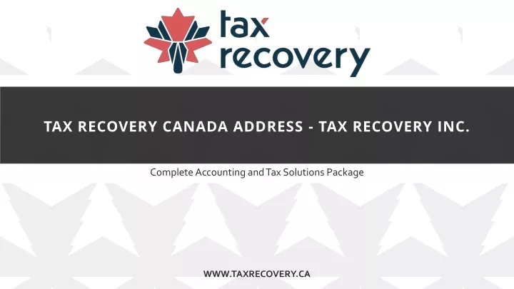 tax recovery canada address tax recovery inc